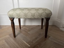 Bespoke Handmade Footstool with Andrew Martin Sprig Fabric