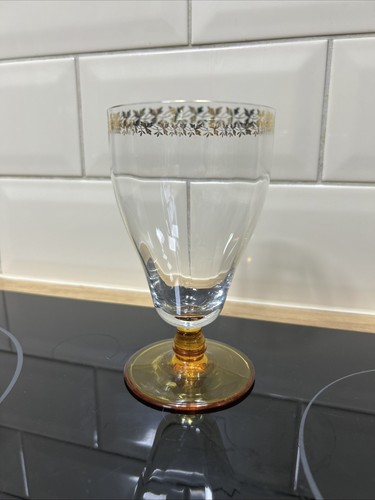 Vintage amber stemmed - vintage,