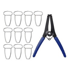 Spring Clamp Pliers Set with 10 Miter Clamps for Woodworking Frames & Moldings