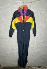 Nevica Zig Zag Retro Ski Suit Vintage 80's 90's Snow Sport Navy Unisex Size 34L