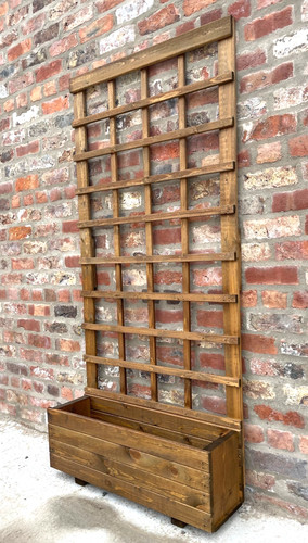 Large wooden garden planter - wooden,