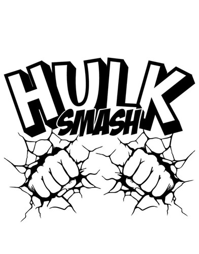 Hulk smash vinyl decal - smash,