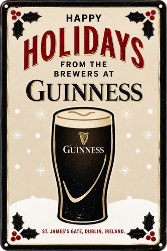 12x8in metal sign guinness - 12x8in,