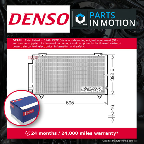 Air con condenser fits - con, toyota