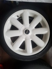 4 WHITE ALLOY WHEELs 4x100