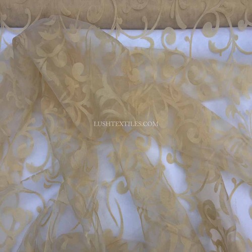 Floral velvet flock tangier - flock,