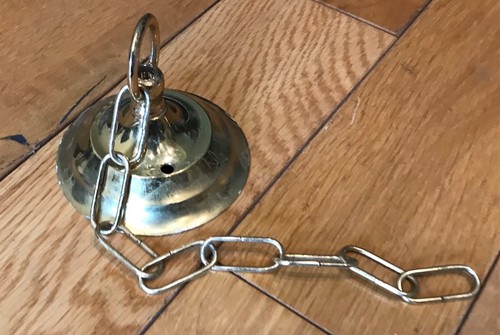 Brass ceiling light hook - ceiling,
