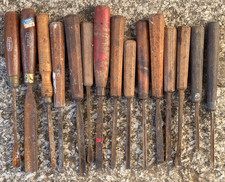 Set of 15x Vintage Carving Chisels Gouges Carpenters Tools inc Marples Addis etc