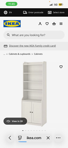 Ikea white shaker sideboard - white,