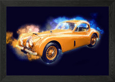 Jaguar Xk140 Framed Wall Art