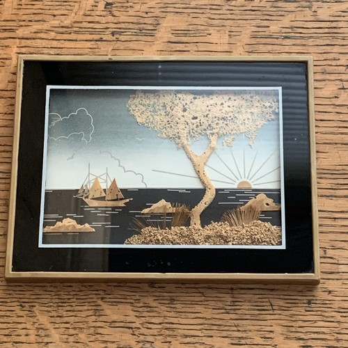 Vintage framed chinese cork - chinese,