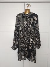 Next Black Paisley Mini Dress Brand Friends Like These Size  14 Summer 🌞 Dress 