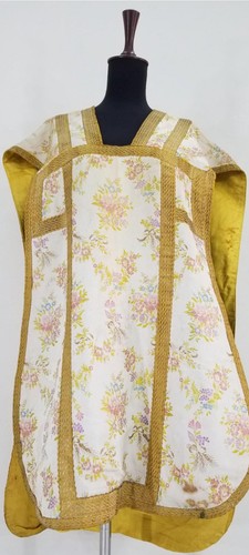 Antique french silk brocade - antique,