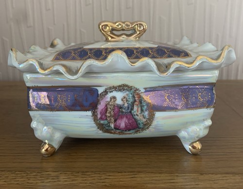 Vintage porcelain footed and - vintage,