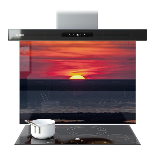 Kitchen glass splashback - kitchen,