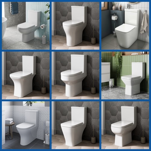 Bathroom close coupled toilet - close,