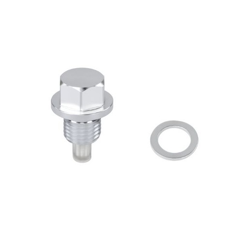 Oil sump drain bolt nut - sump, silver