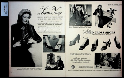 1948 gold red cross shoes - red,
