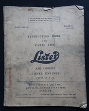 LISTER INSTRUCTION BOOK &