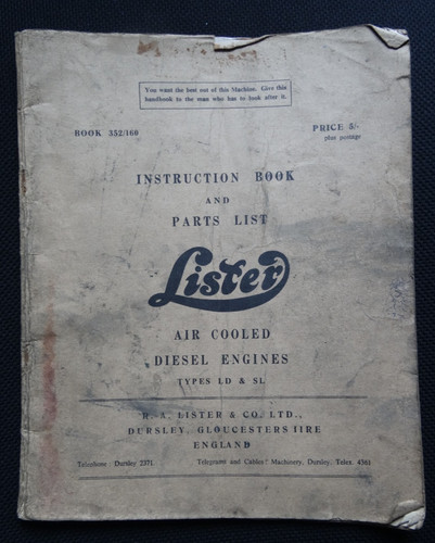 Lister instruction book - lister,