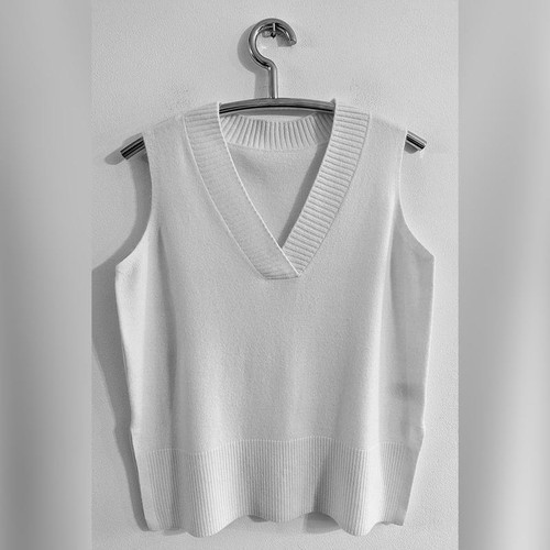 Women jigsaw vest white - vest,