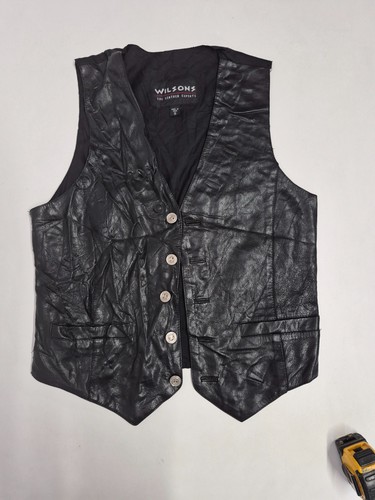Vintage leather waistcoat - , 36"