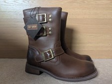 Harley-Davidson Dorilee 7” Engineer Boots ( D84752 ) Women – Brown Leather 3.5 