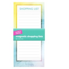 Magnetic Shopping List Pad Notepad | 80 Tear Off Pages Fridge Memo Meal Planner