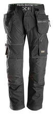SNICKERS WORK TROUSERS 6902 FLEXIWORK + WITH HOLSTER POCKETS CORDURA (BLACK)