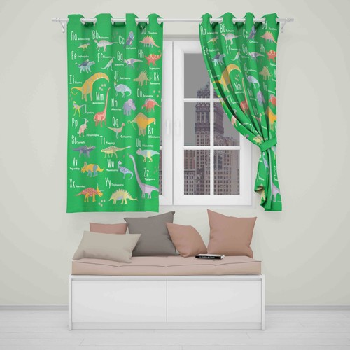 Dinosaur alphabet curtain - dinosaur,