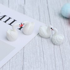  4 Pcs Wedding Table Decoration Swan Figurine Craft Miniatures Resin