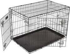 RAC Metal Fold Flat Crate With Plastic Tray H62 x D91 x W56 cm Black - Large A