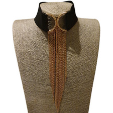 Statement Chunky Black Fabric