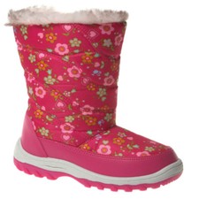 GIRLS PINK WINTER SNOW BOOTS