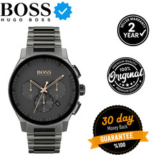 Hugo Boss HB1513814 Peak Men’s Chronograph Watch – Gunmetal Grey – 44mm – New