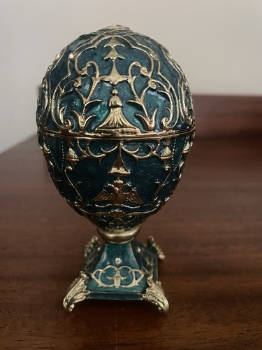 Enamel faberge egg trinket - faberge,