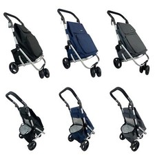 Large 4 Wheel Shopping Trolley Cart Lightweight Strong Maneuverable Folding