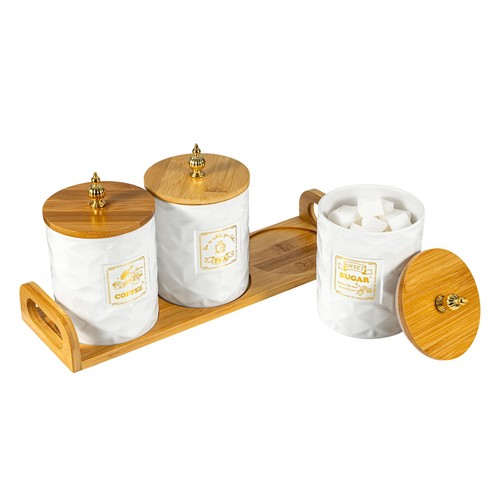3pcs ceramic coffee - ceramic, sugar