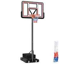 COSTWAY Portable Basketball Hoop 7.4-10 FT Adjustable Basketball Goal System