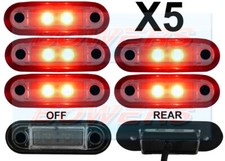 5 x 12V/24V FLUSH FIT RED REAR