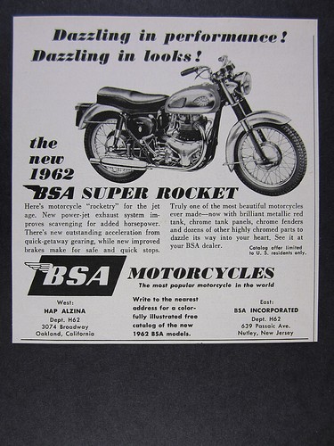 1962 bsa a10 super - bsa,