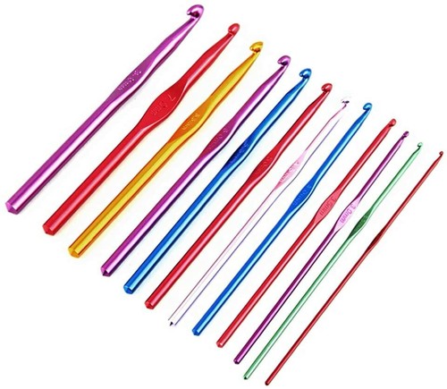12pcs multi colour aluminum - multi,