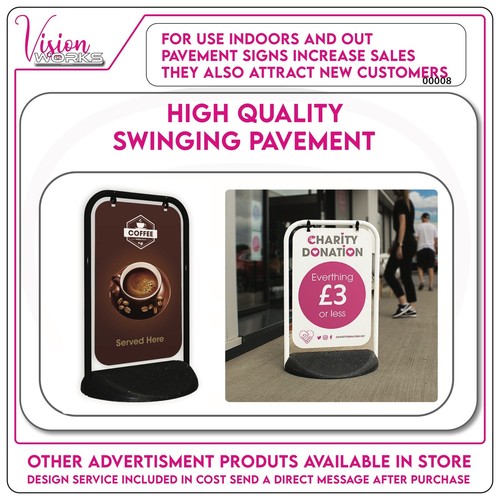 Printed pavement swing sign - pavement,