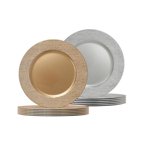 Round charger plates 33cm - 6x,
