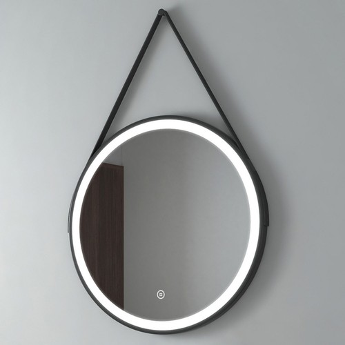 Emke black round led - led, bathroom