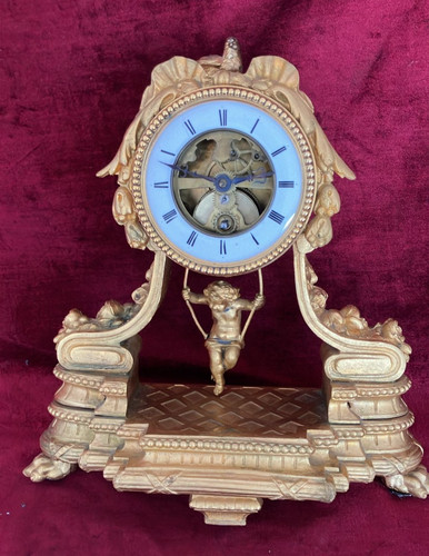 French antique swinging cherub - french,