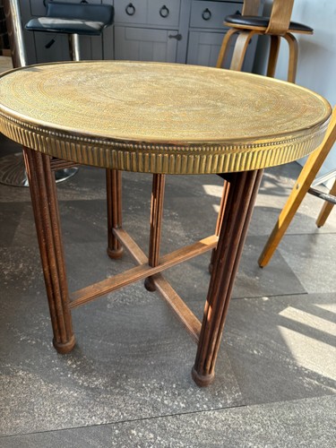 Brass moroccan table vintage - brass,