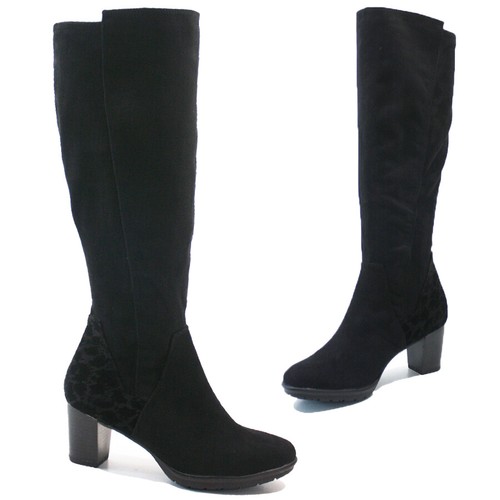 Ladies knee high black boots - high,