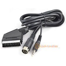 SEGA MEGADRIVE 1 & GENESIS 1 RGB SCART TV LEAD WITH STEREO AUDIO 2 METRES