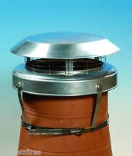 Colt Top 2 ALUMINIUM Chimney Pot Cowl Anti Down Draught Bird Guard - CT62